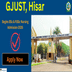 GJUST Begins BSc & P.BSc Nursing Admission 2026; Apply Till Nov 19 @gjust.ac.in